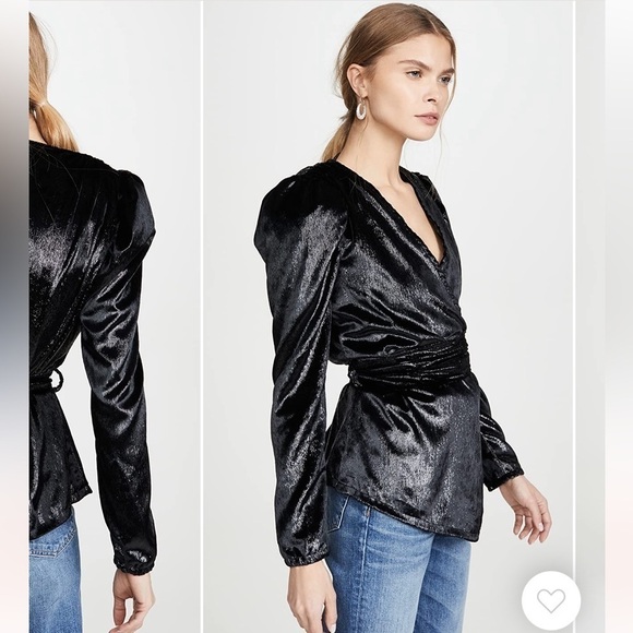 KENDALL & KYLIE puff sleeve wrap top - Picture 3 of 16